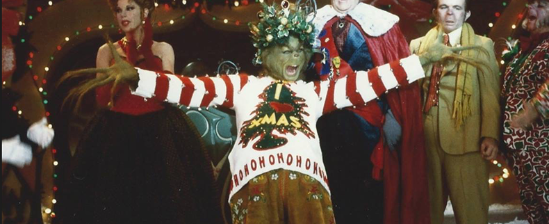 Image of the festive Whooville Whobilation festivities featuring the Grinch.