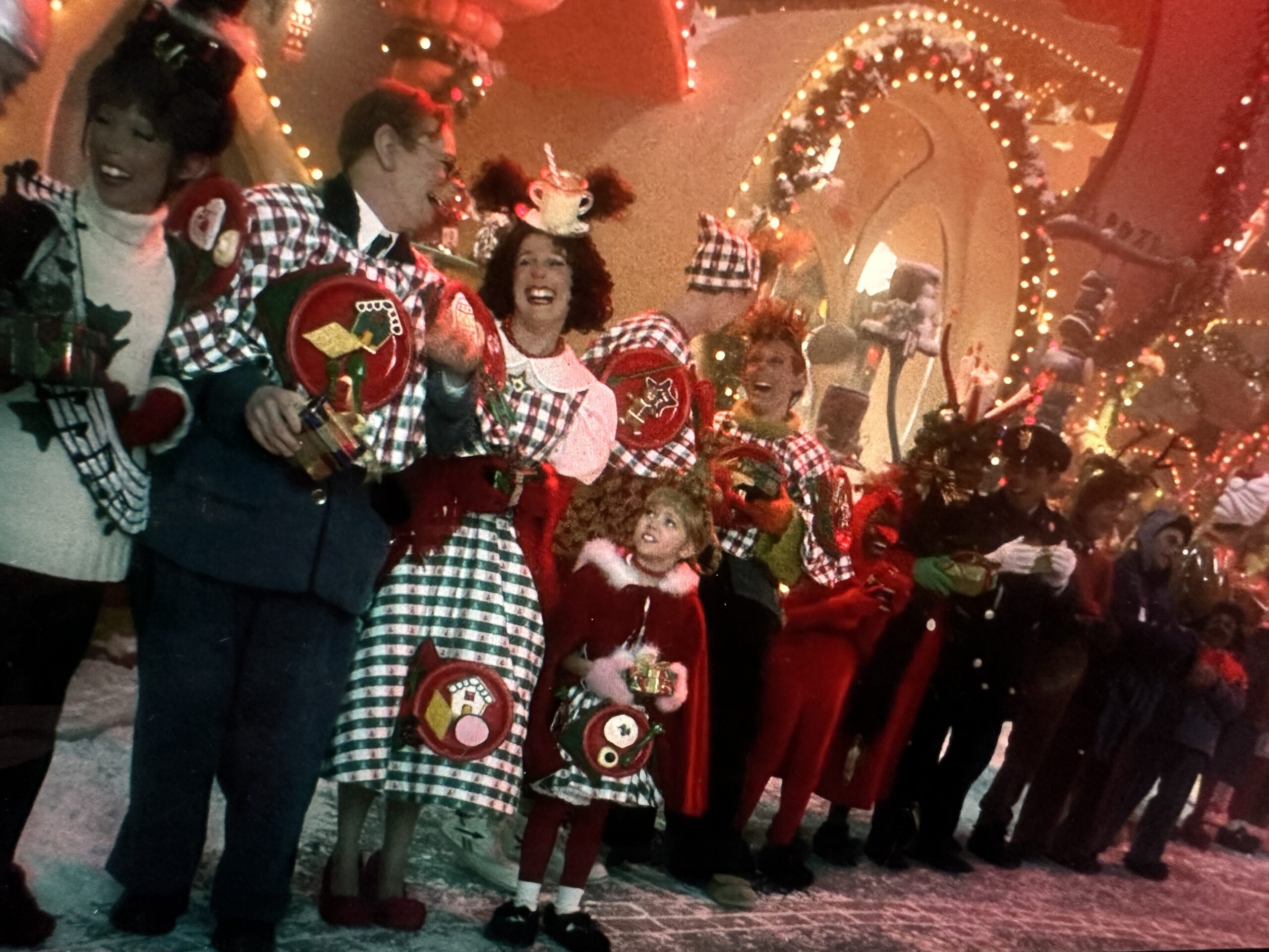 Picture of the Who's dressed up and lines down the road for the Whobilation festivities